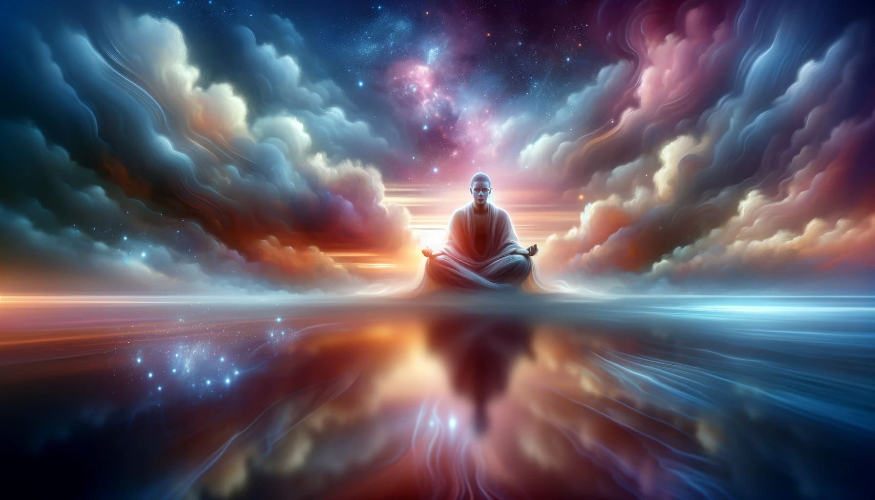 DALL·E 2023 11 14 22.50.09 A serene and introspective featured image for an article about the spiritual meaning of being sick in a dream aspect ratio 16 9