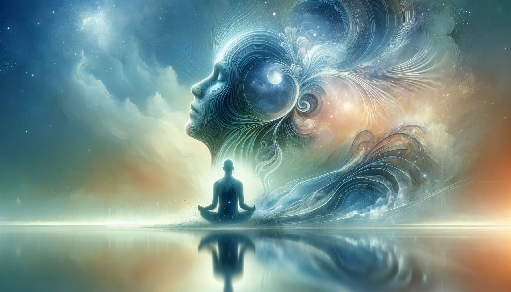 DALL·E 2023 11 14 22.50.11 A serene and introspective featured image for an article about the spiritual meaning of being sick in a dream aspect ratio 16 9