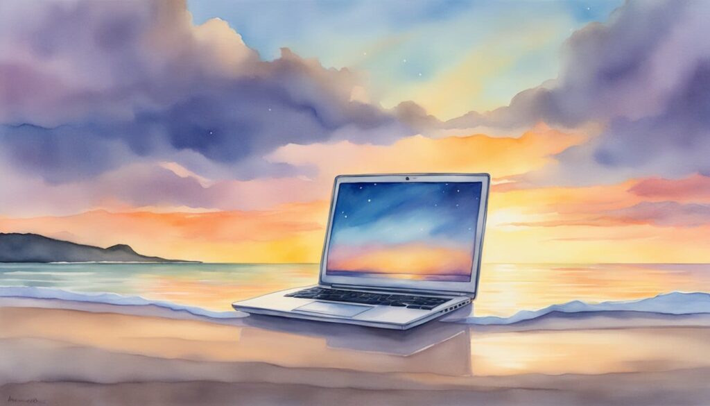 Laptop in a dream