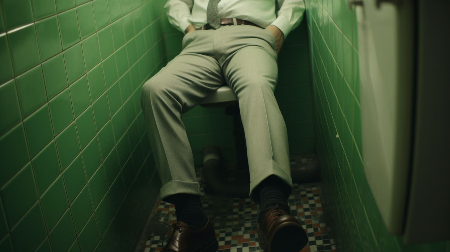 Legs sleeping on toilet Legs sleeping on toilet
