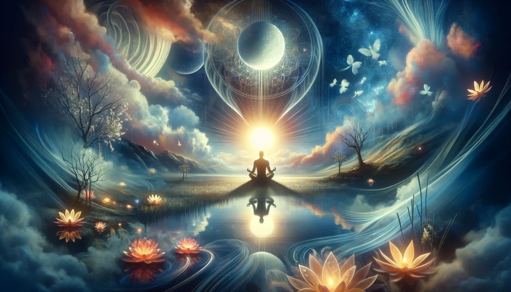 personal growth and spiritual awakening inspired by a dream that provokes crying. The image should symbolize introspection personal growth and spiritual awakening inspired by a dream that provokes crying. The image should symbolize introspection