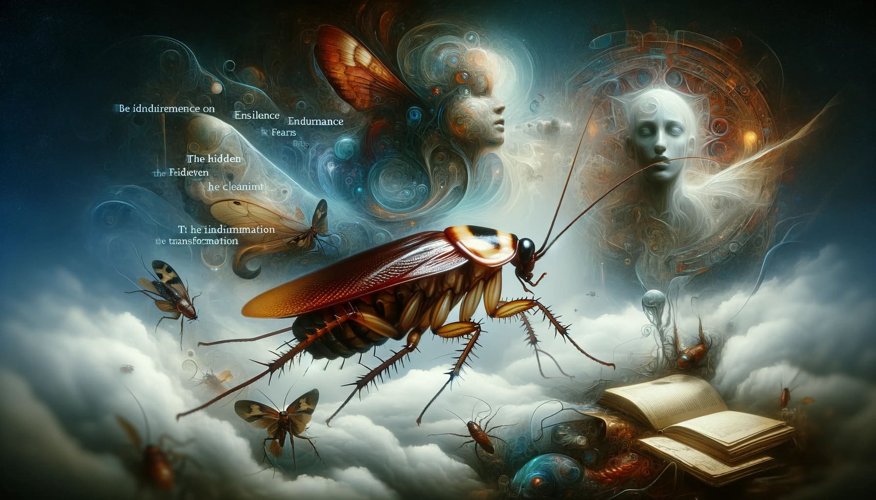 symbolic representation of cockroaches in a dream setting